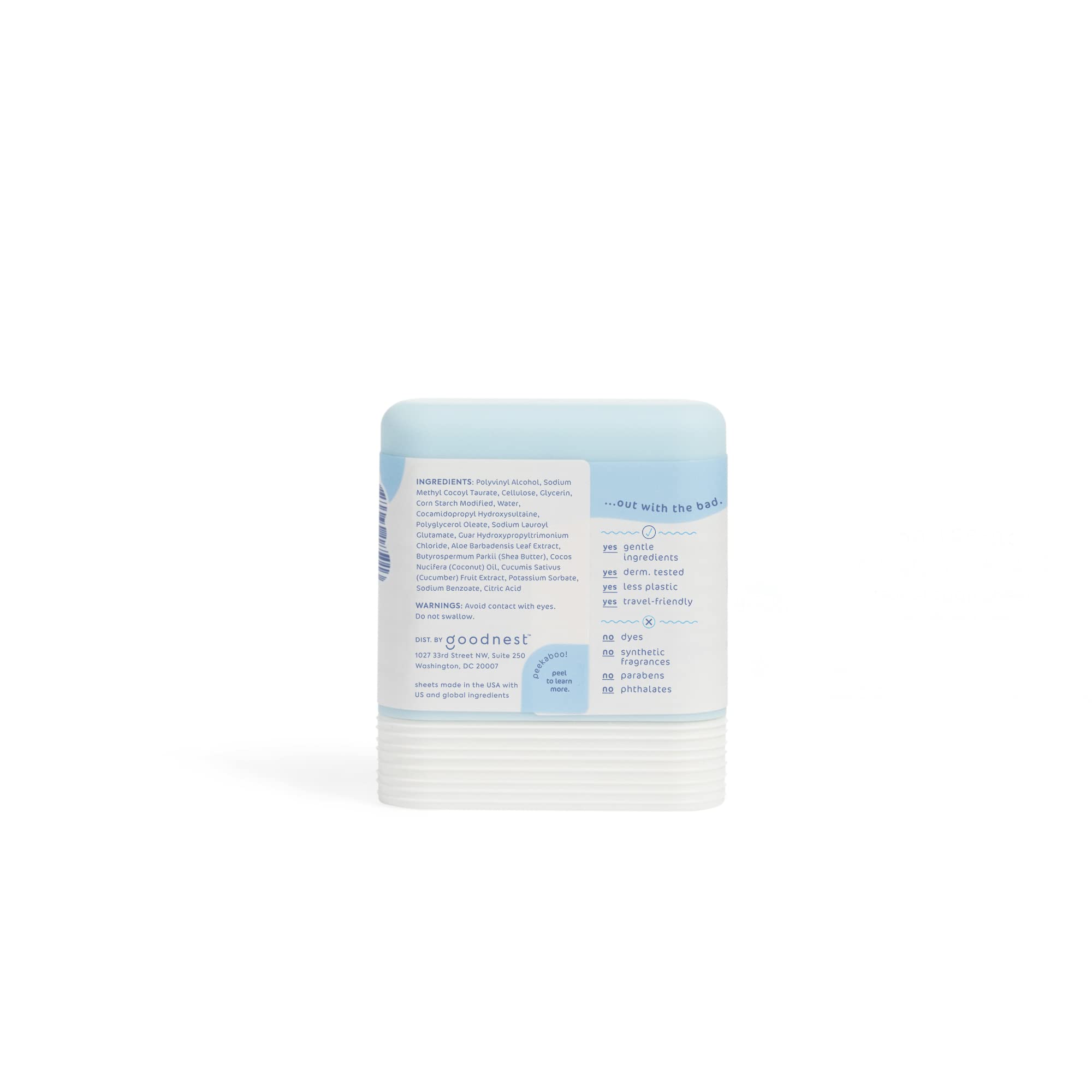 Goodnest eco-friendly packaging showcases travel-ready baby care.