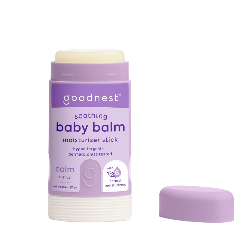 Goodnest portable balm stick being carried in a diaper bag.