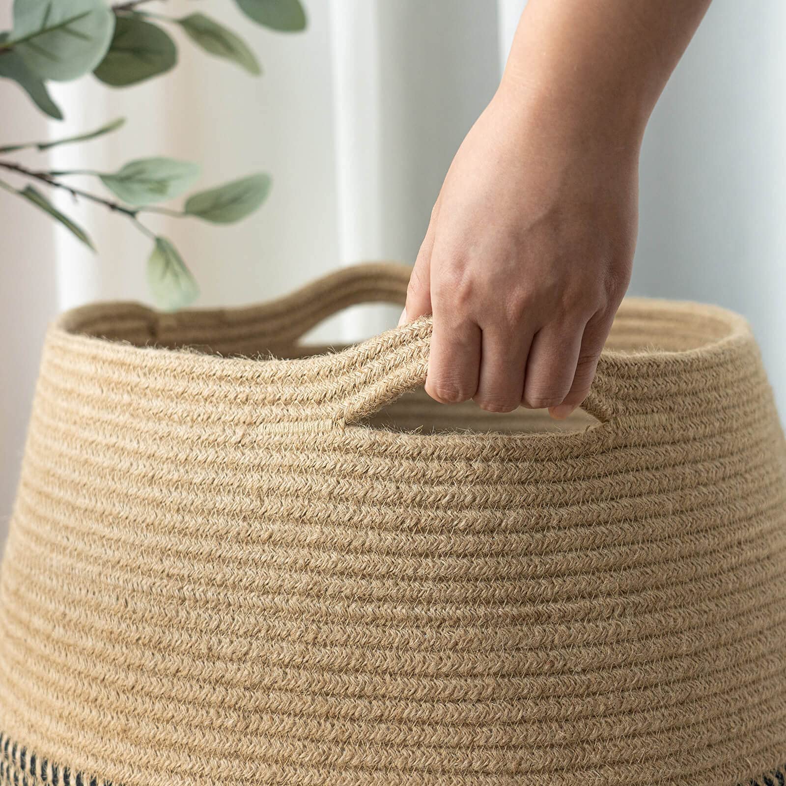 Goodpick rope hamper doubles as stylish decor storage in home.