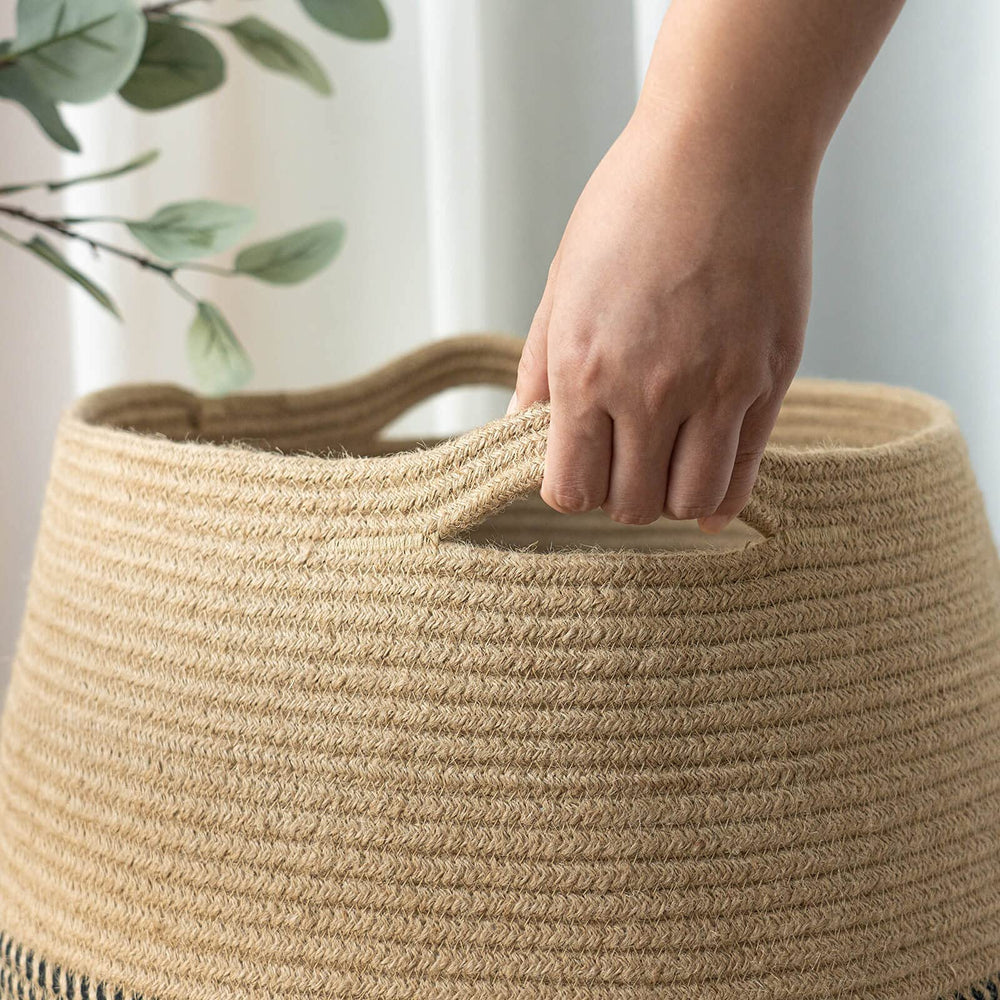 Goodpick rope hamper doubles as stylish decor storage in home.