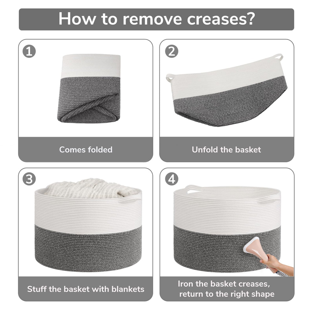 Goodpick 115L grey basket—neutral decor that blends with most interiors.