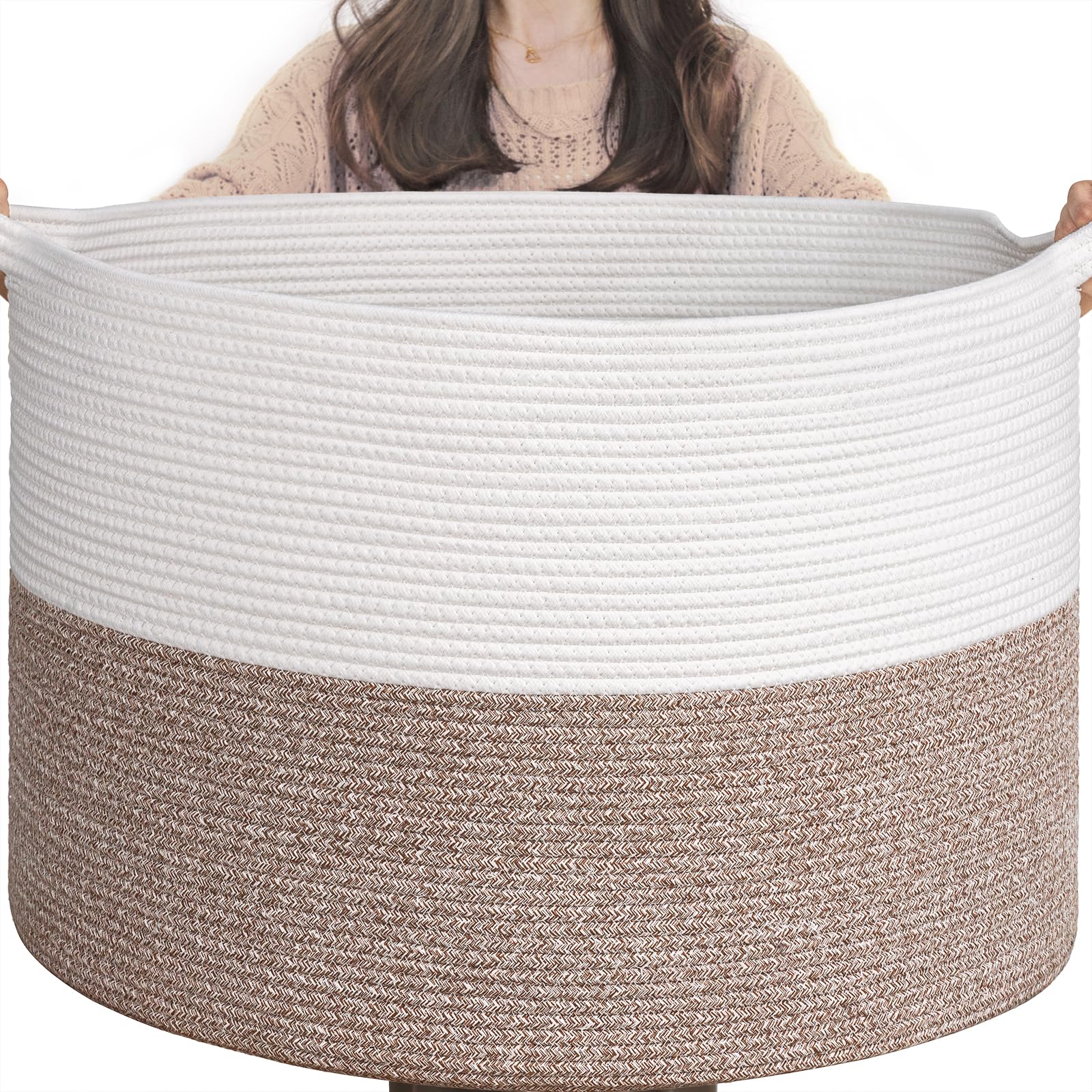Goodpick 115L extralarge blanket basket folded for compact storage.