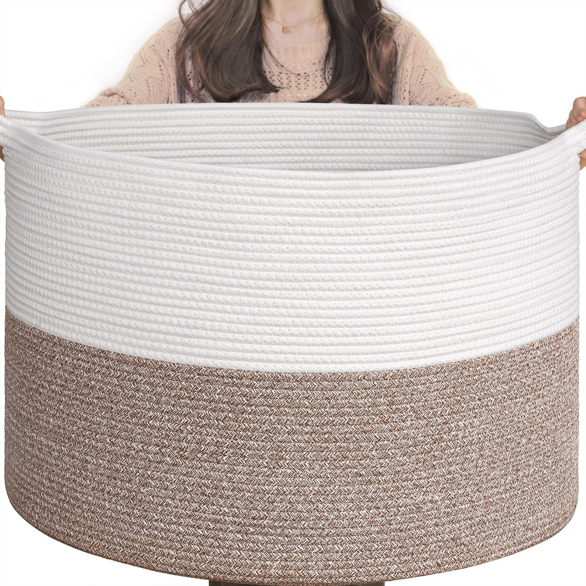 Goodpick 115L extralarge blanket basket folded for compact storage.