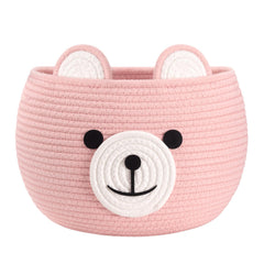 Goodpick baby basket in white and pink for nursery storage and organization