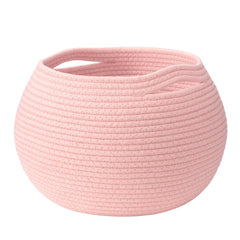 Goodpick baby basket pink keeps nursery tidy with soft cotton rope and versatile storage.