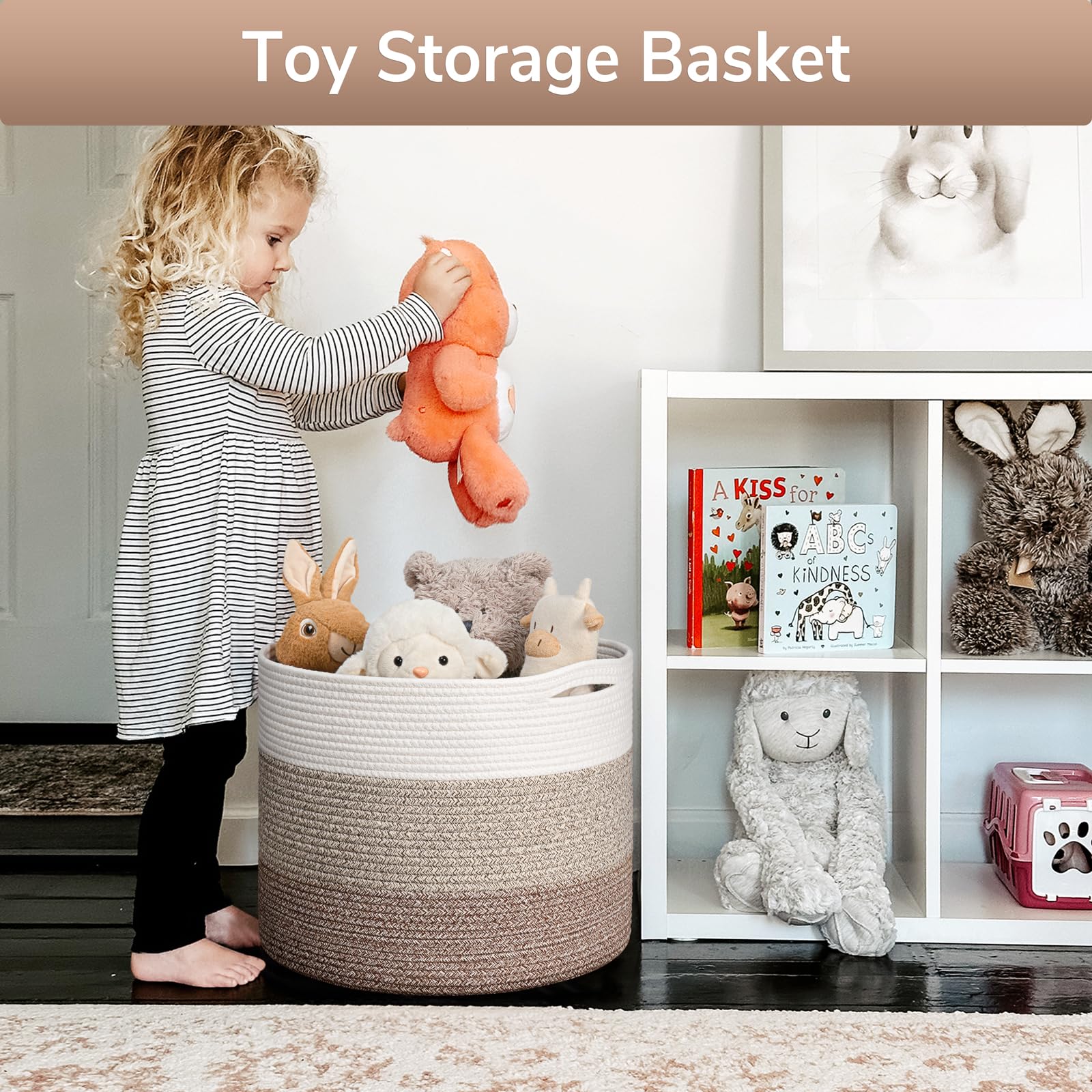 Goodpick baby laundry hamper keeps nursery items neatly organized