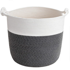 Goodpick Baby Storage Basket front view highlights soft cotton rope for gentle nursery organization