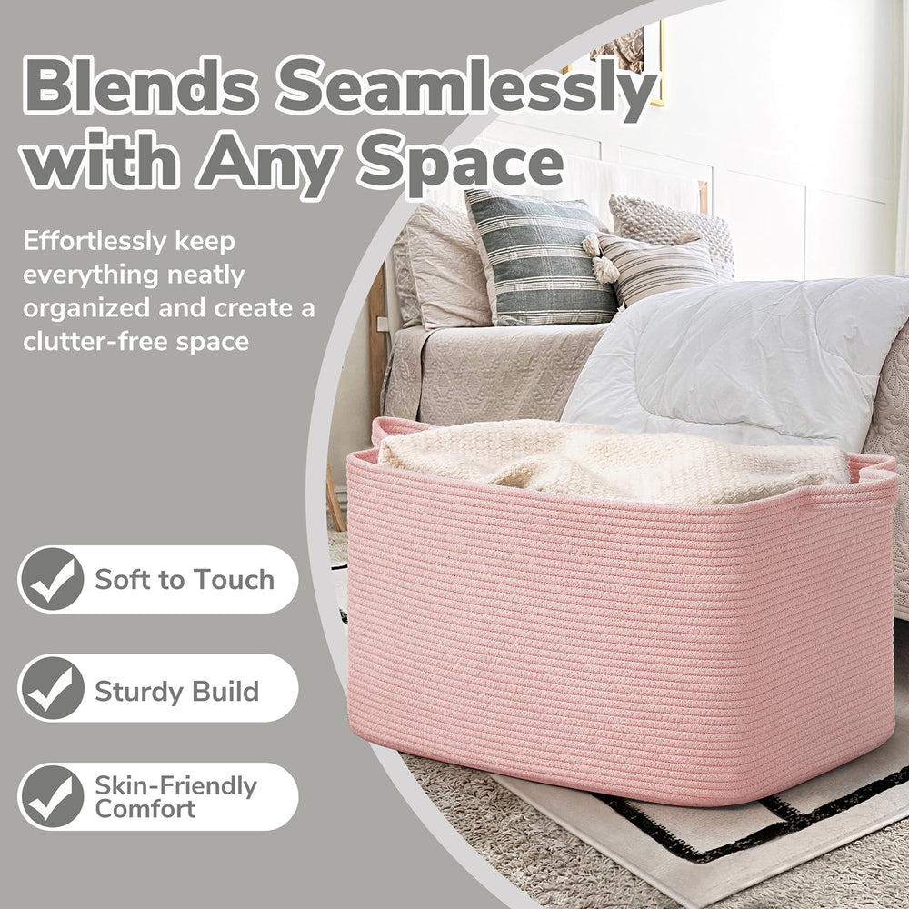 Goodpick soft-cotton rope basket closeup highlights durable construction.