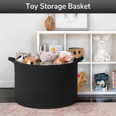 Goodpick basket with red decorative balls enables easy item transport between rooms.