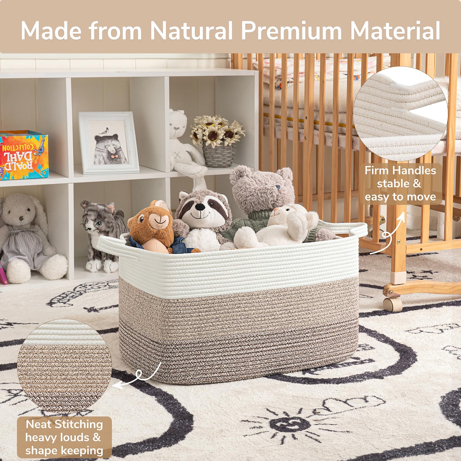 Goodpick basket folded flat for compact, space saving storage