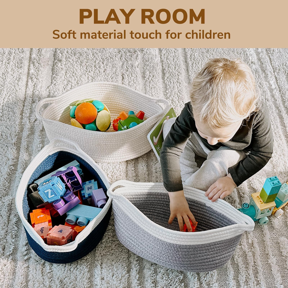Goodpick basket remote books gray; versatile living room storage for remotes and magazines.