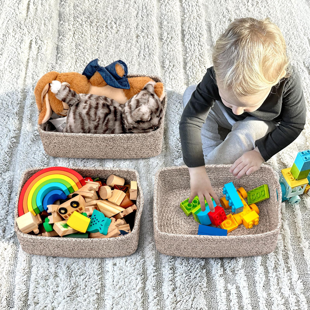 Goodpick baskets organize cosmetics and small items on shelves