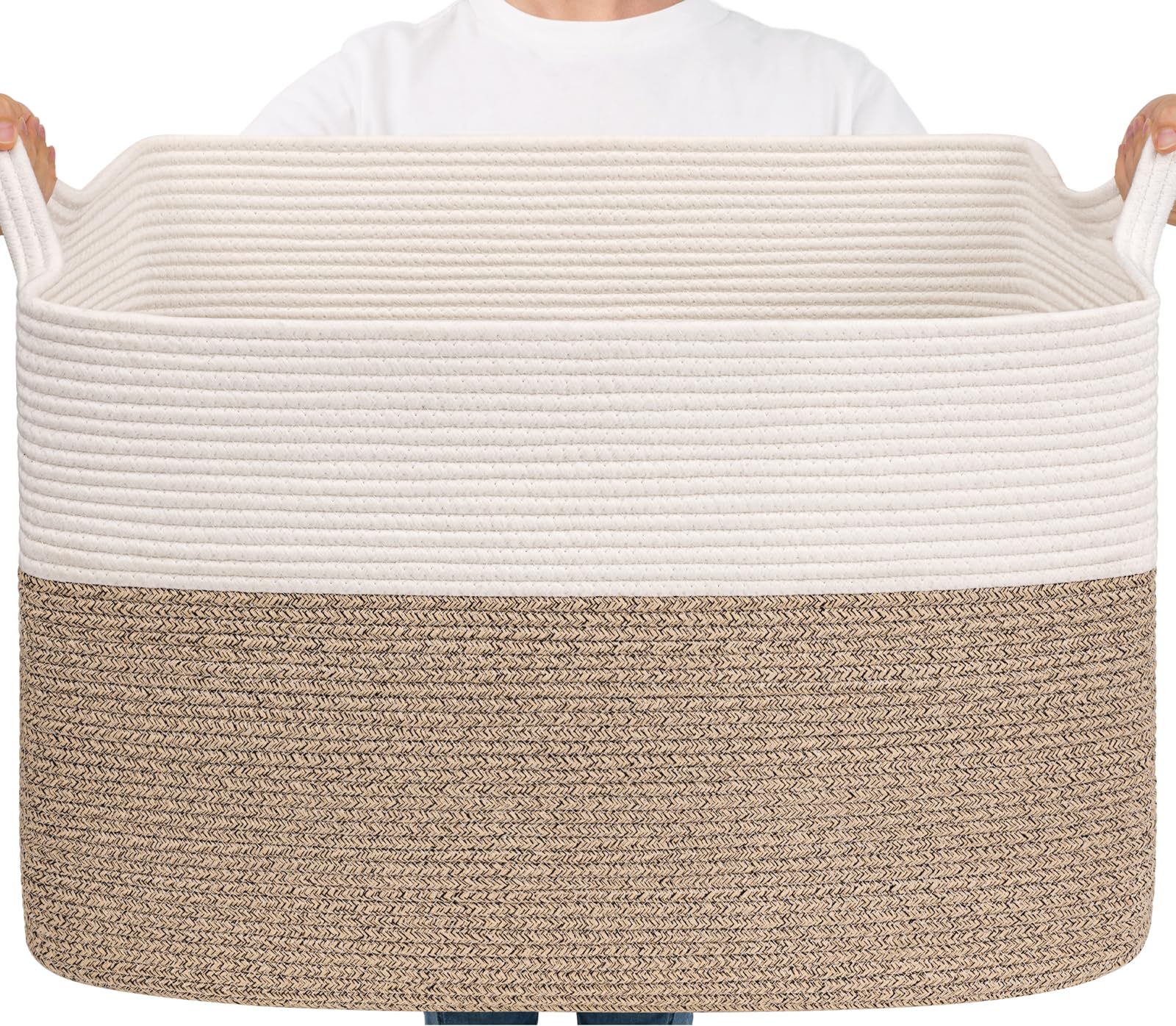 Goodpick blanket basket 105L close-up weave for blanket storage