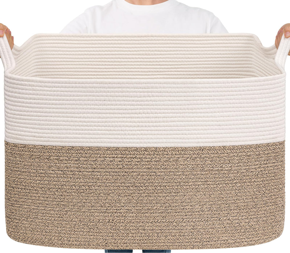 Goodpick blanket basket 105L close-up weave for blanket storage
