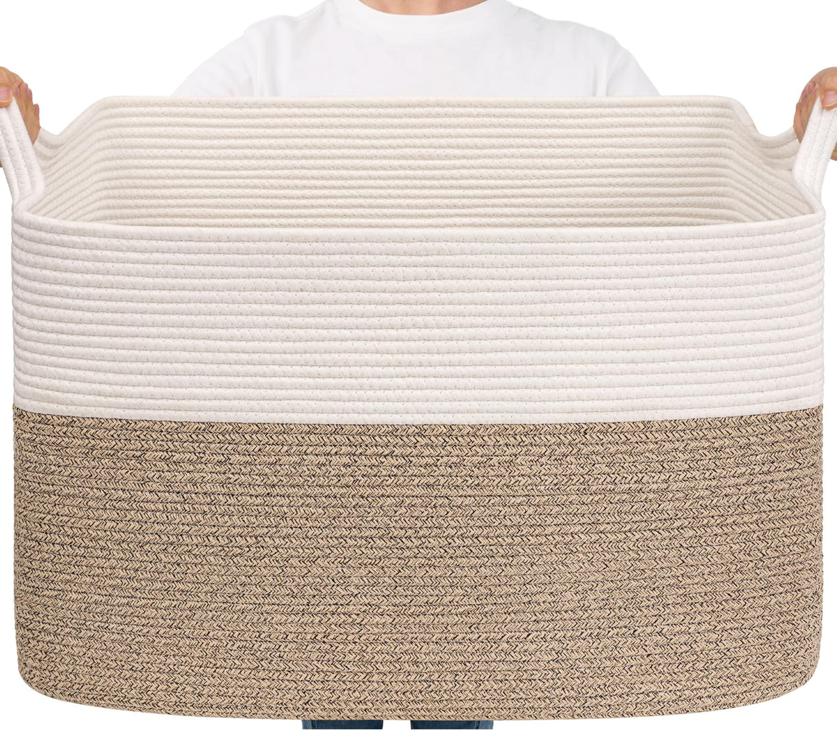 Goodpick blanket basket 105L close-up weave for blanket storage