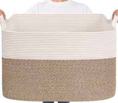 Goodpick blanket basket 105L close-up weave for blanket storage
