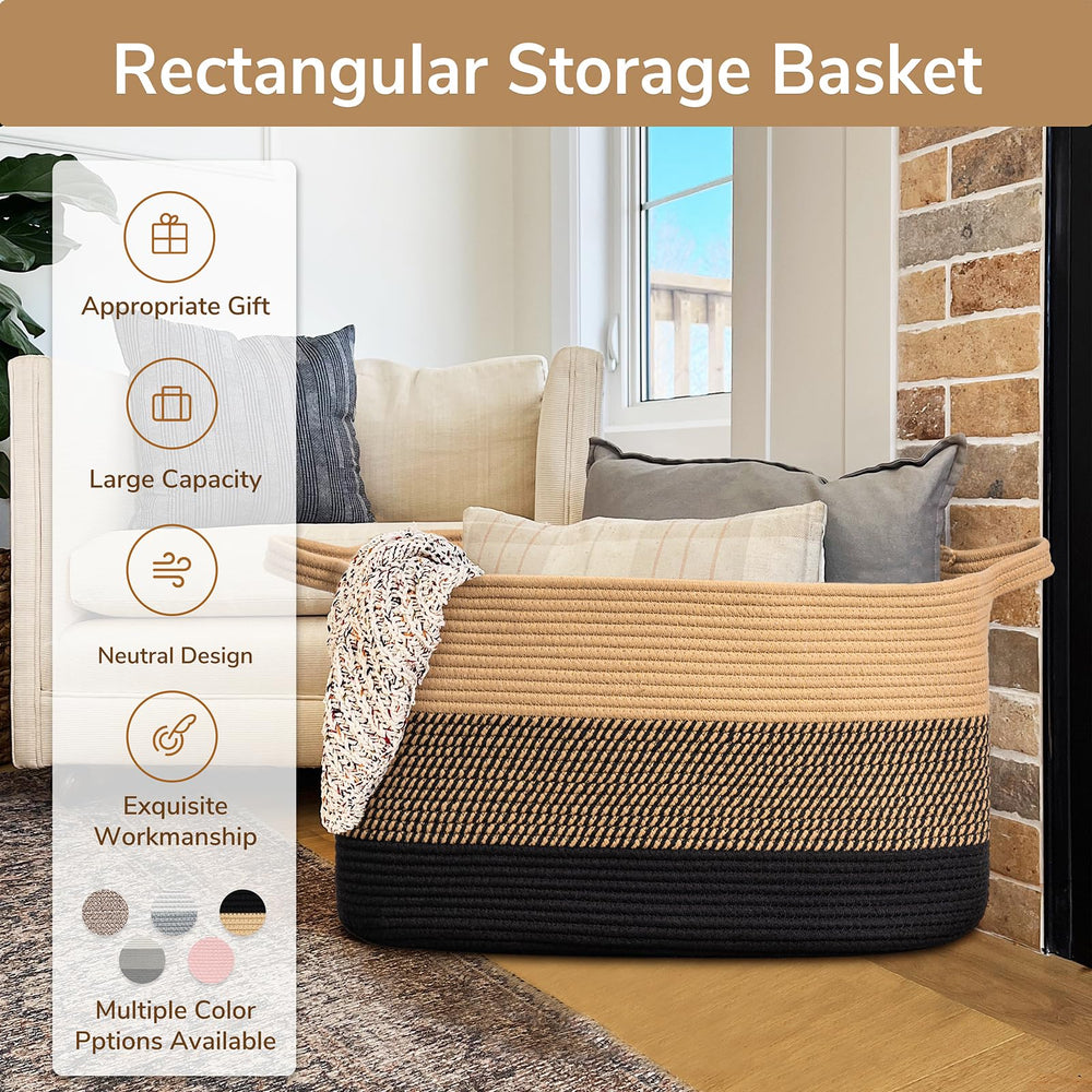 Goodpick blanket basket folded flat when not in use to save space.