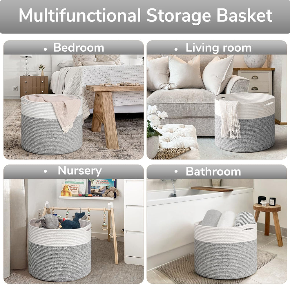Goodpick blanket basket folds compactly for easy storage when not in use.