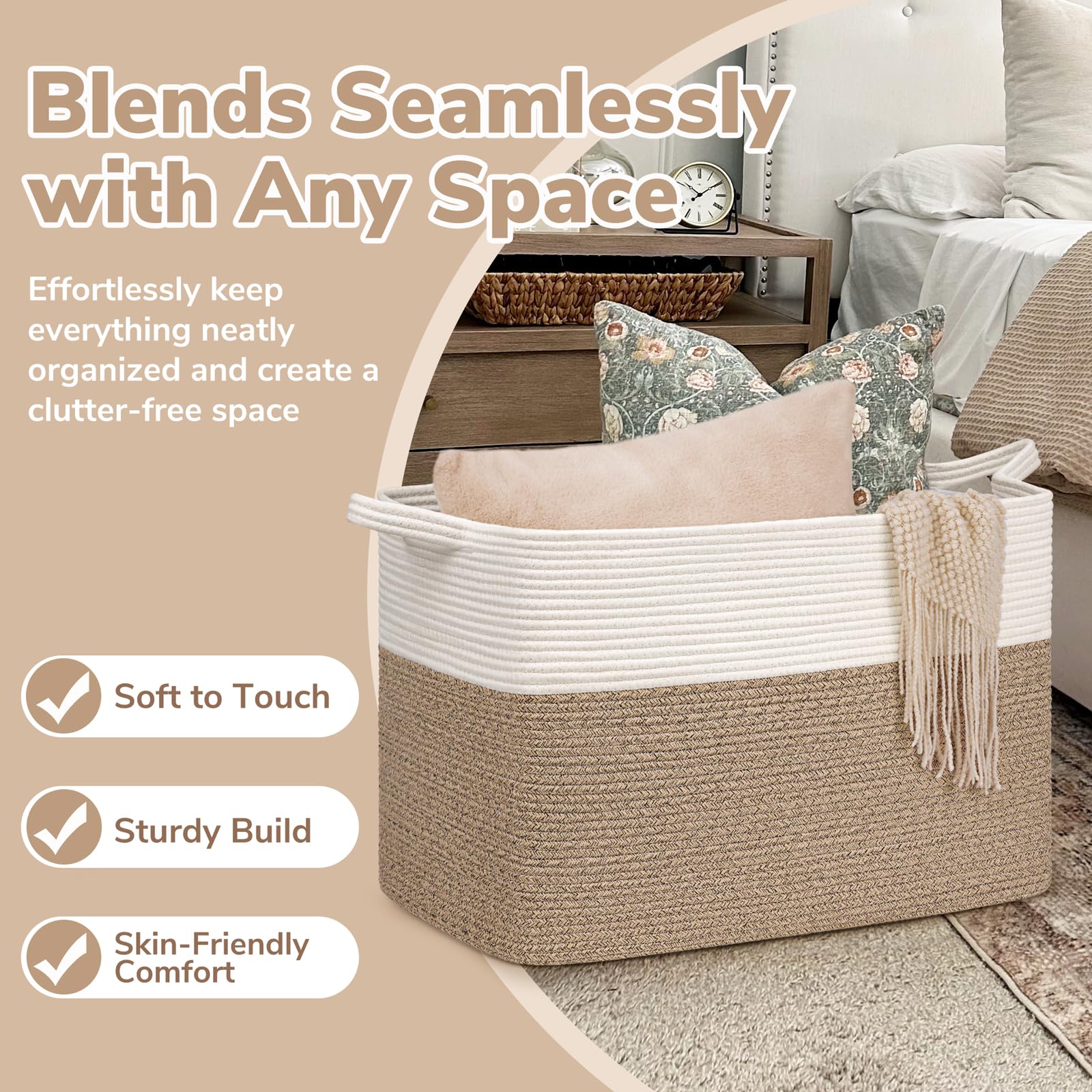 Goodpick blanket basket folded and reshaping to full form