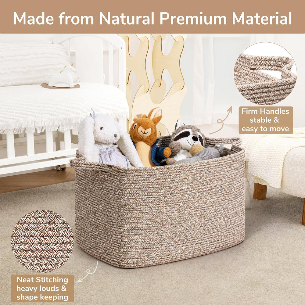 Goodpick Blanket Basket demonstrates shape recovery after filling with textiles.