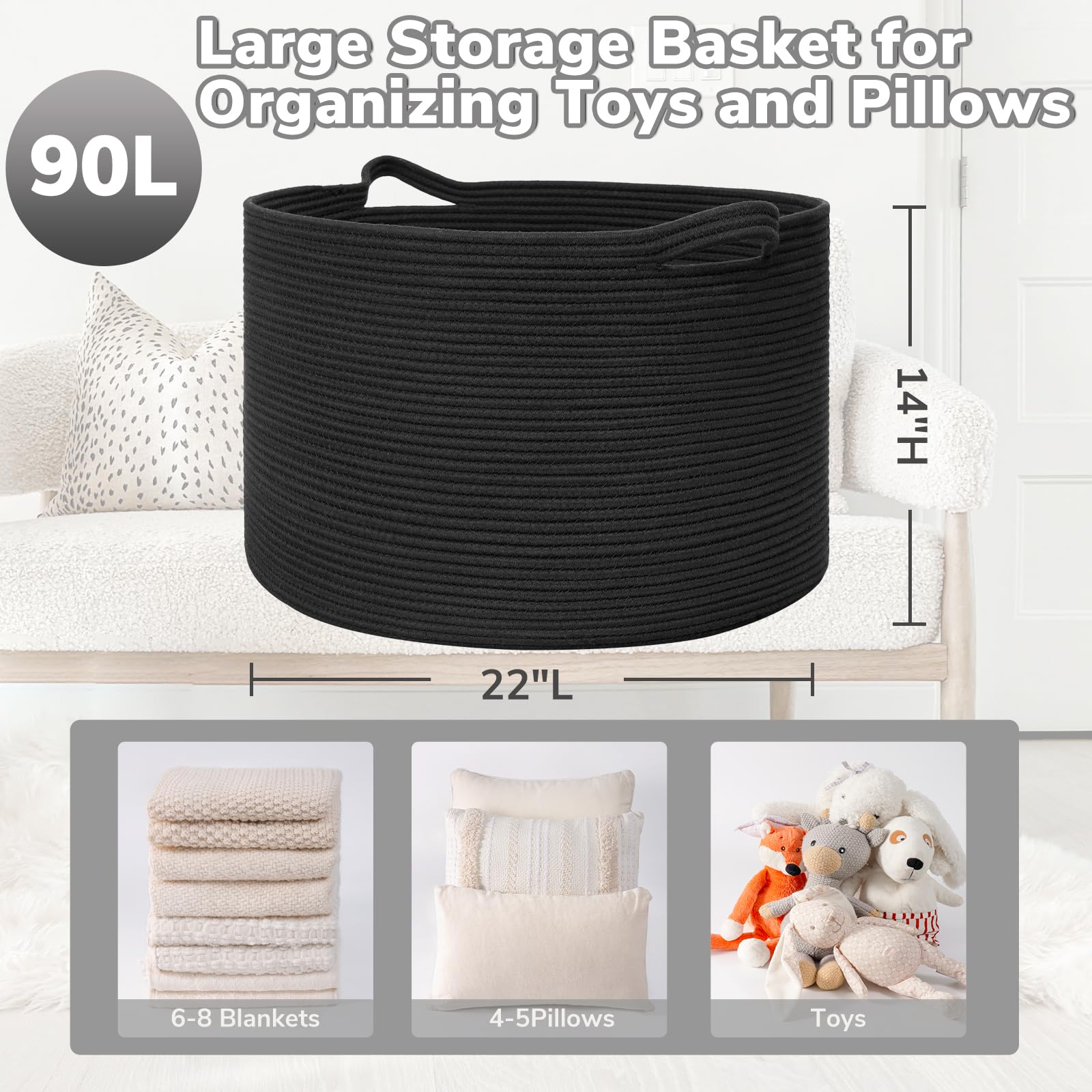 Goodpick blanket basket in nursery raises organized, cozy vibes.