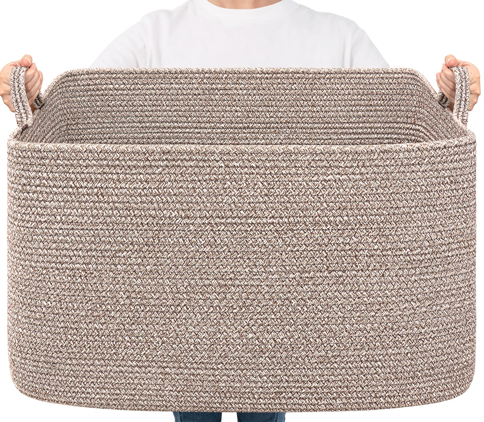 Goodpick Blanket Basket rectangular dimensions ideal for bulky blankets and pillows.