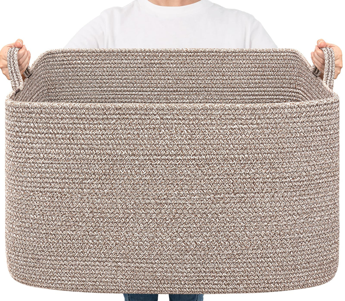 Goodpick Blanket Basket rectangular dimensions ideal for bulky blankets and pillows.
