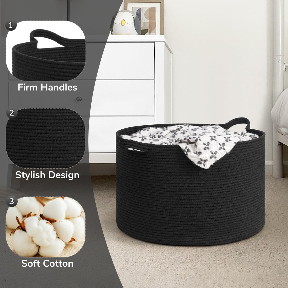 Goodpick Blanket Basket with red balls enables easy transport between rooms