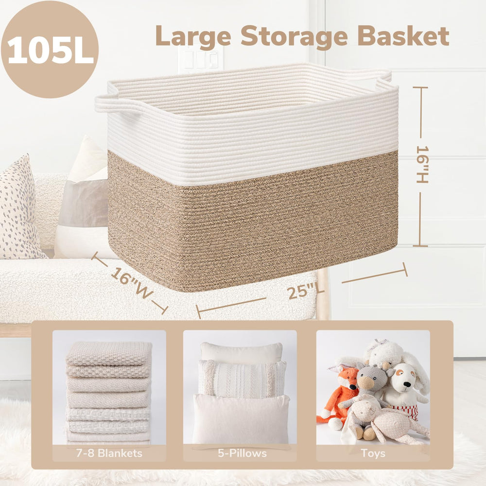 Goodpick blanket basket cotton rope texture soft on skin