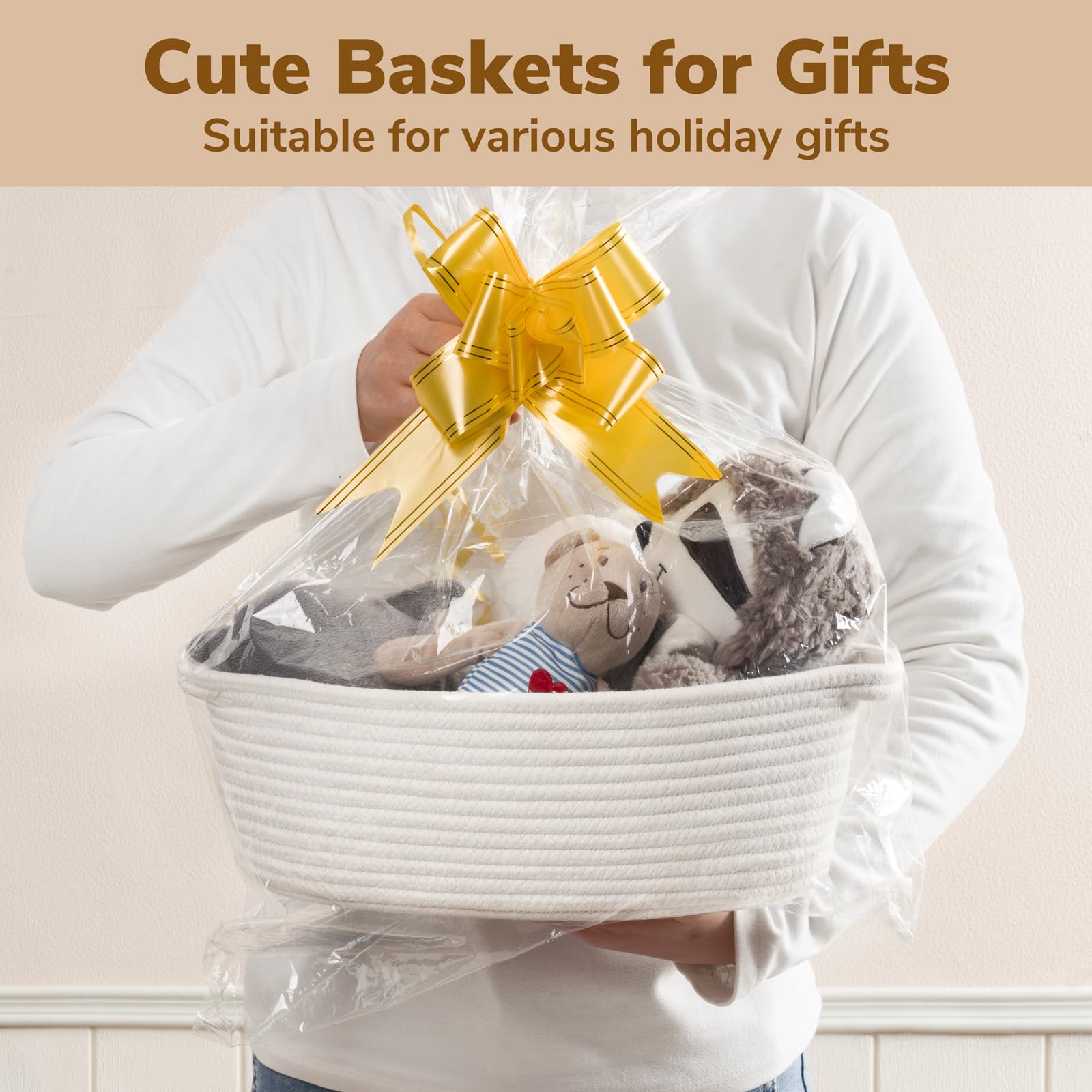 Goodpick cotton rope basket for nursery storage of toys and nappies