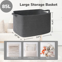 Goodpick cotton rope basket features soft material ideal for delicate fabrics
