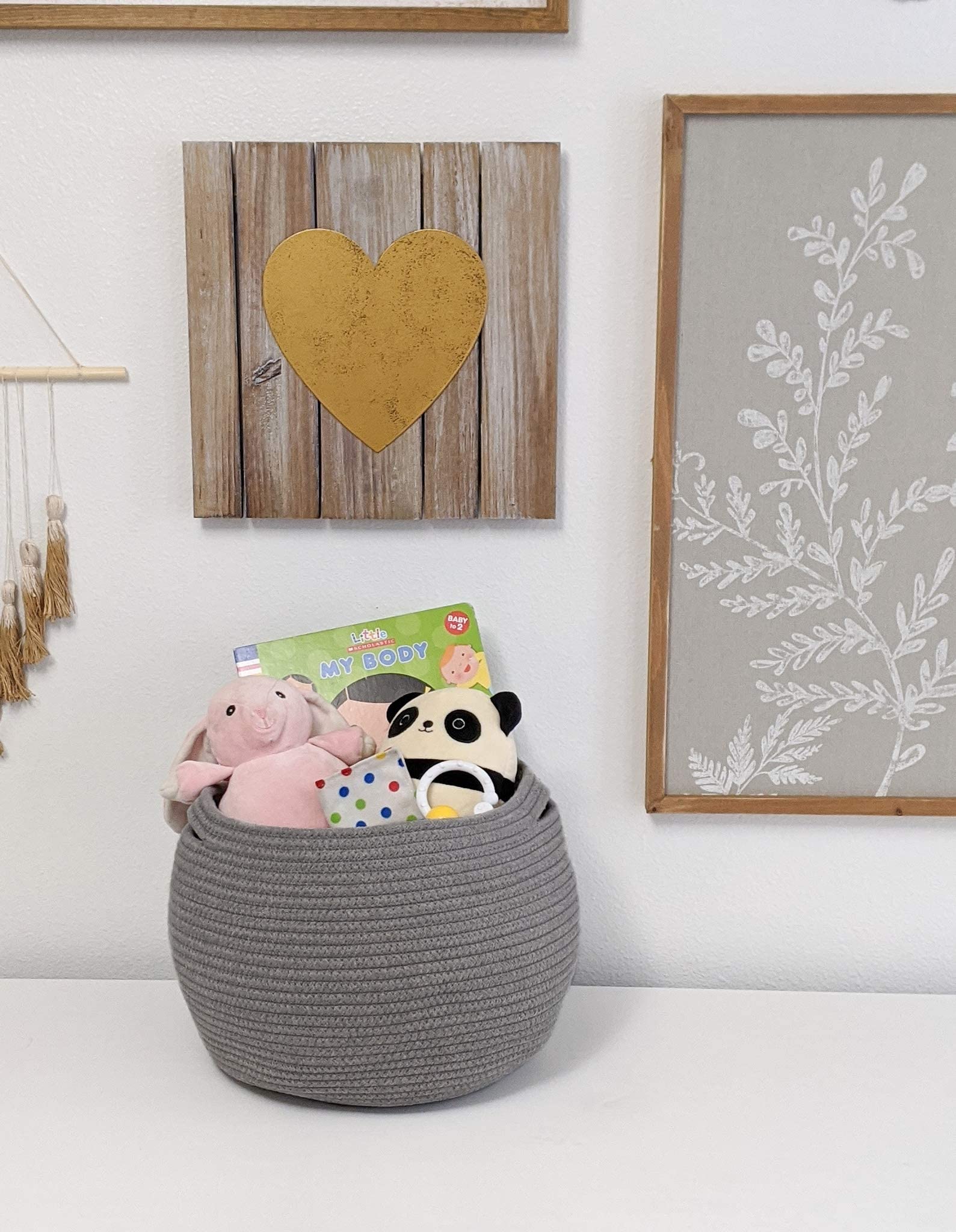 Goodpick dog toy basket gray keeps pet toys tidy.