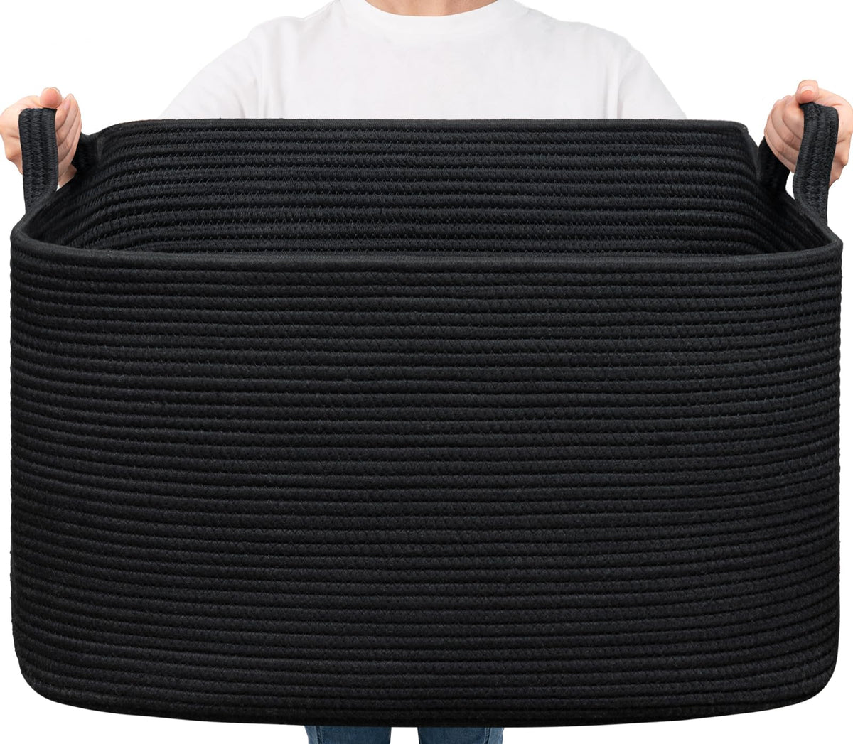 Goodpick extra large storage basket full of blankets keeps blankets organized and accessible