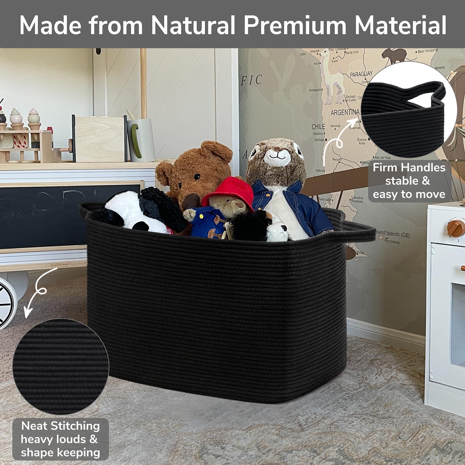 Goodpick extra large storage basket in laundry room aids decluttering during laundry days