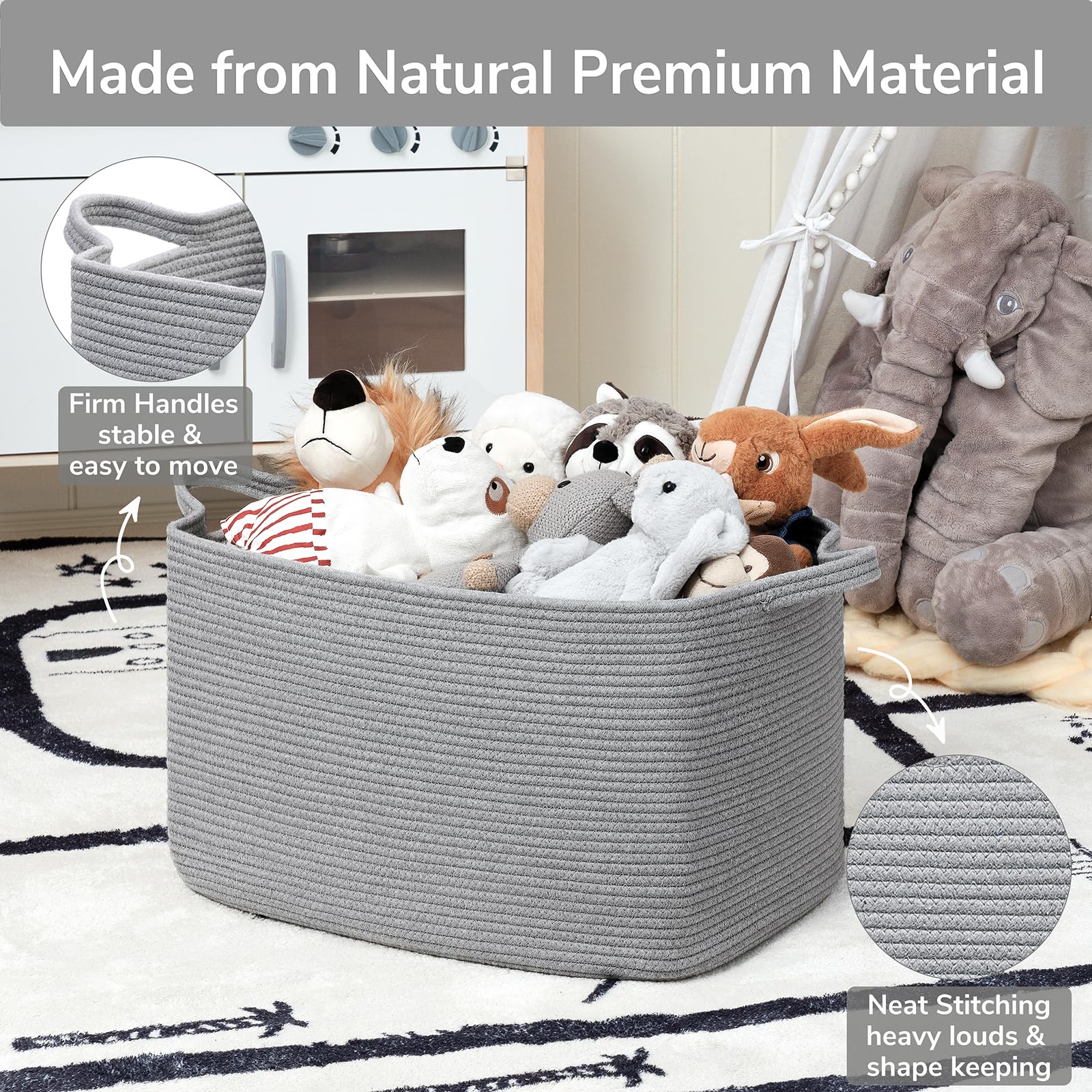 Goodpick foldable storage basket saves space when not in use.