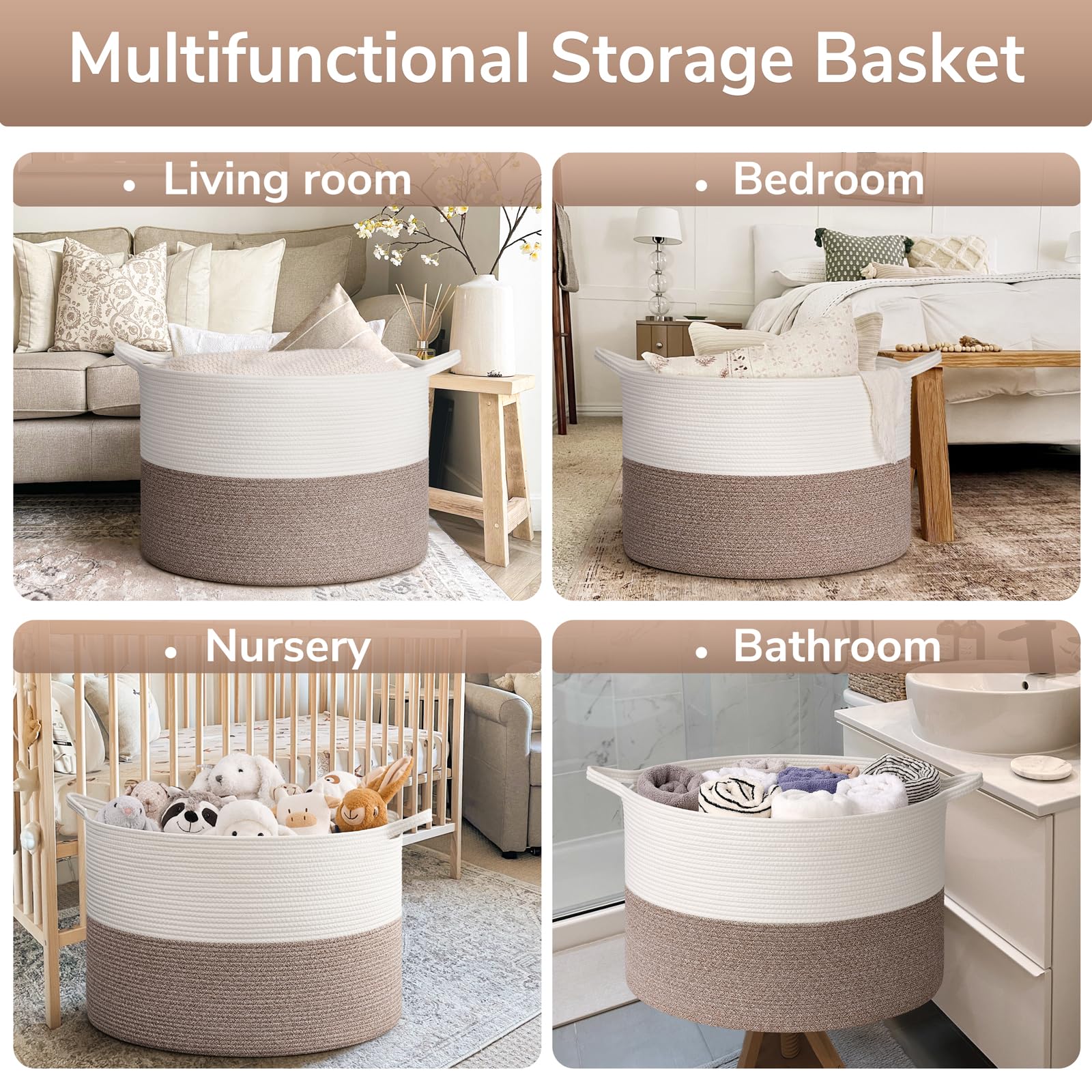 Goodpick kids toy storage basket in playroom.