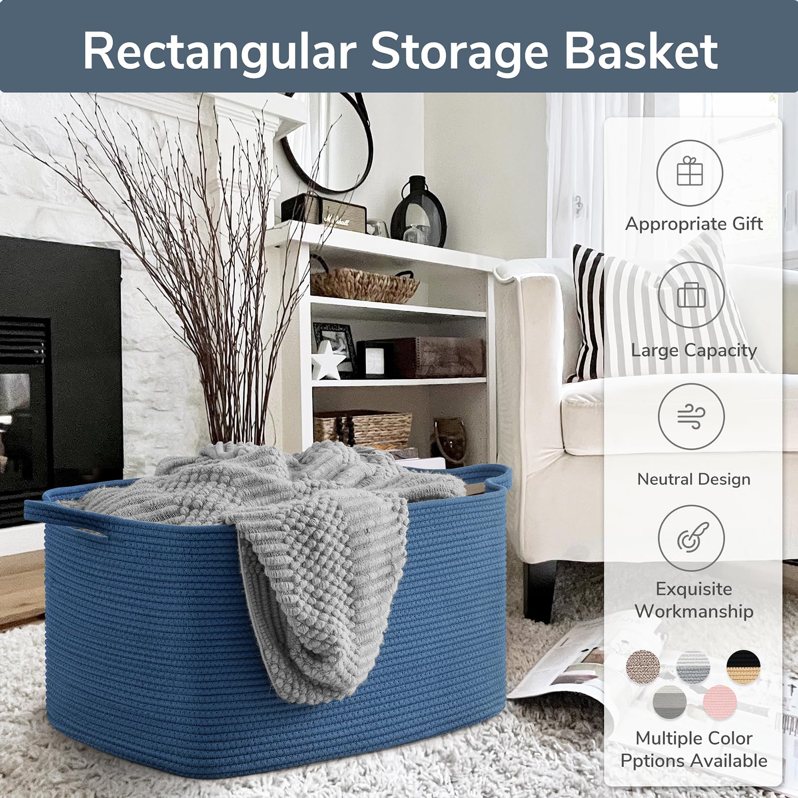Goodpick large blanket basket used for children's toys storage