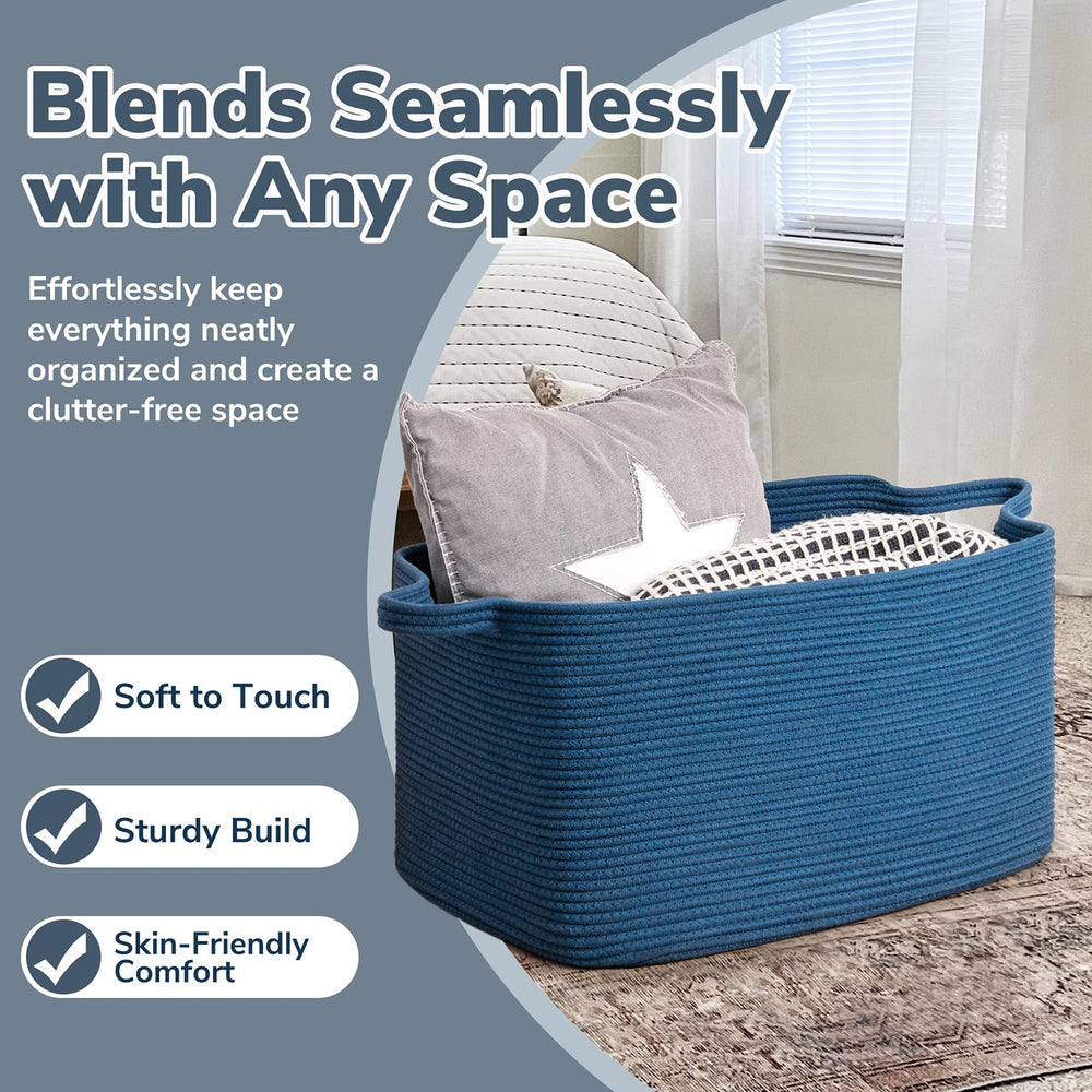 Goodpick large blanket basket folded for transport showing quick shape recovery