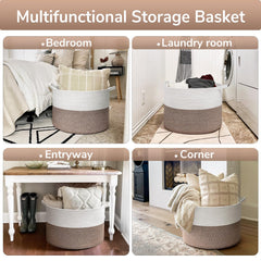 Goodpick large storage basket dorm room setup demonstrates versatile storage for essentials