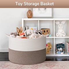 Goodpick large storage basket with two handles for easy transport.