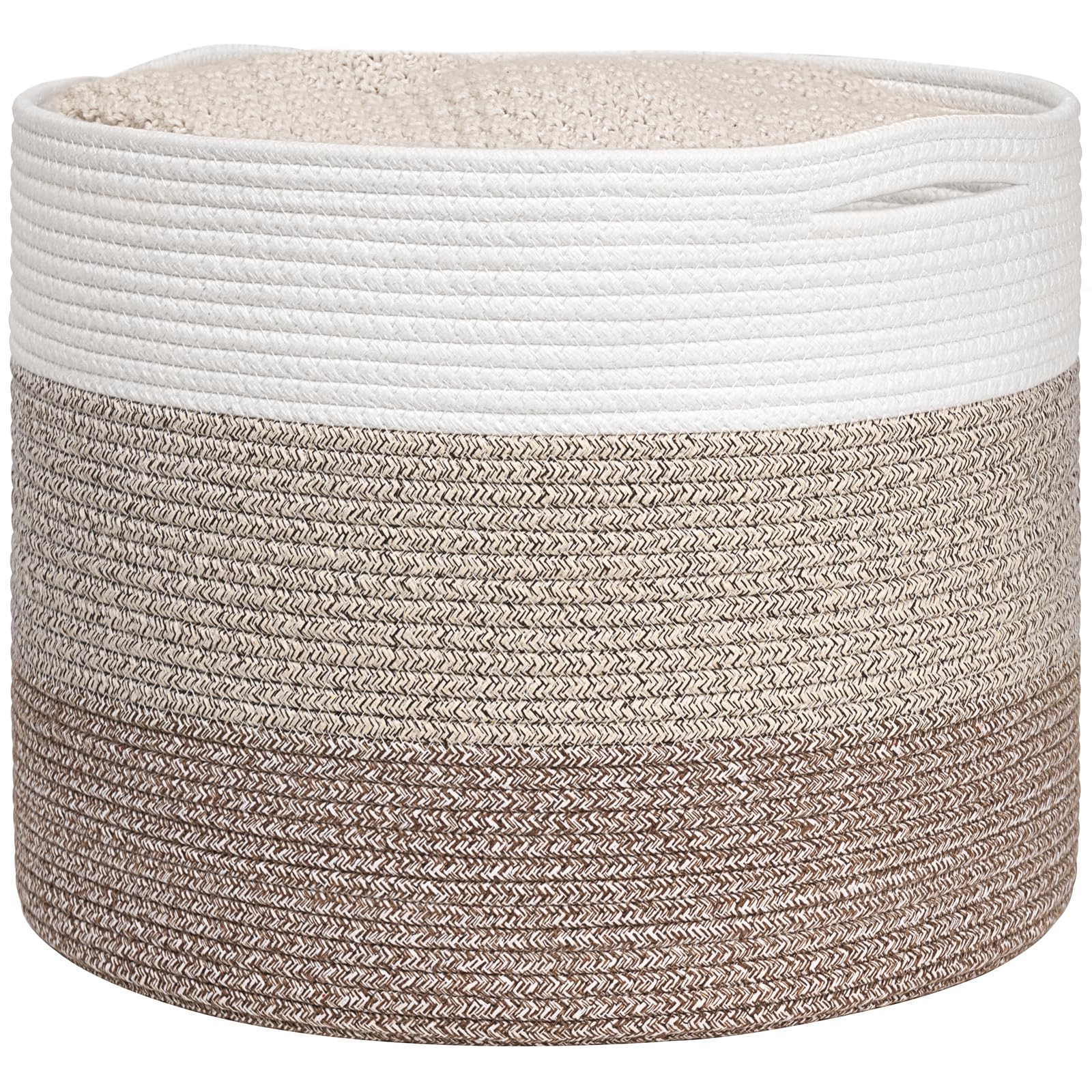 Goodpick Large Woven Basket for blanket storage enhances living room organization