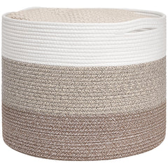 Goodpick Large Woven Basket for blanket storage enhances living room organization