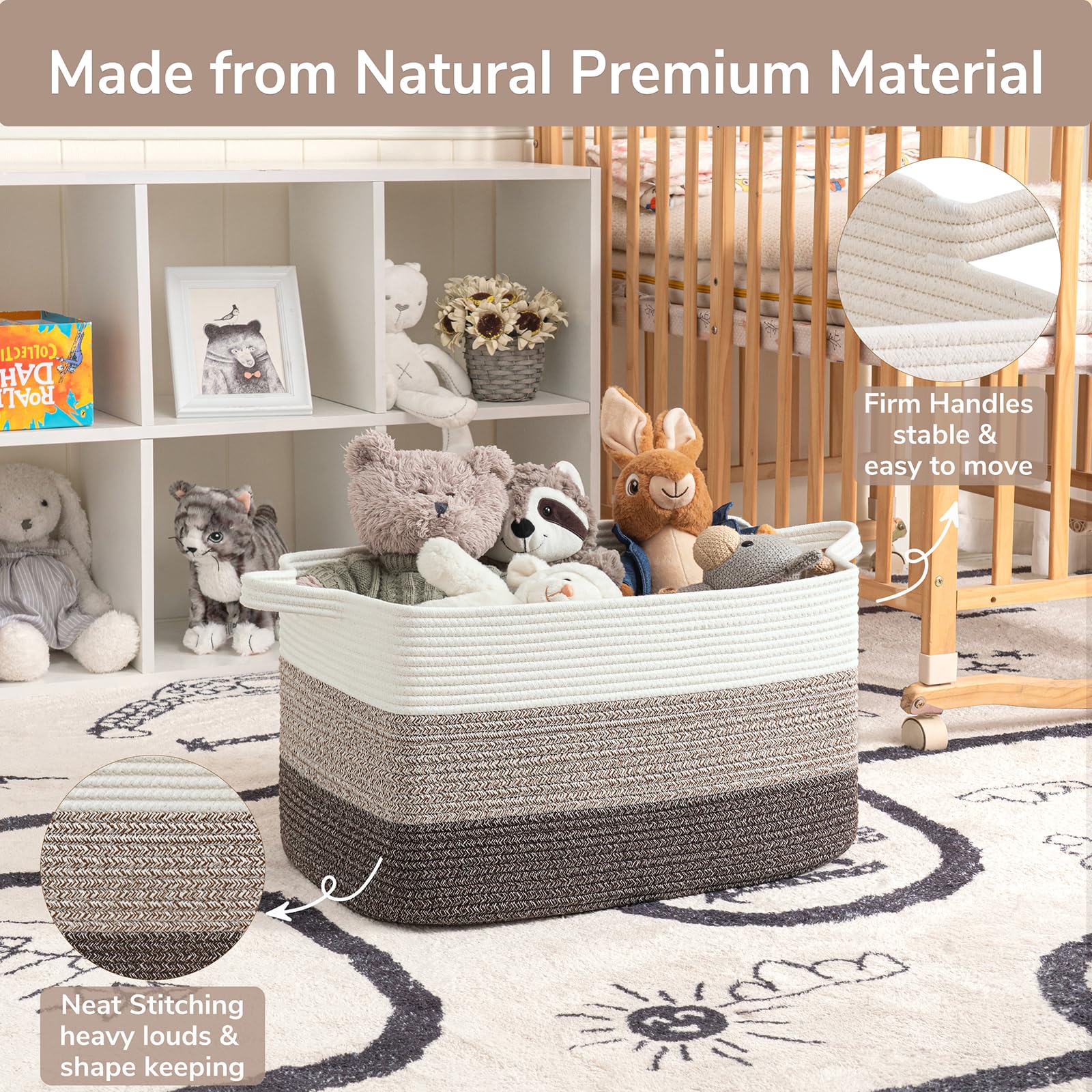 Goodpick durable cotton rope material feels soft and safe for kids