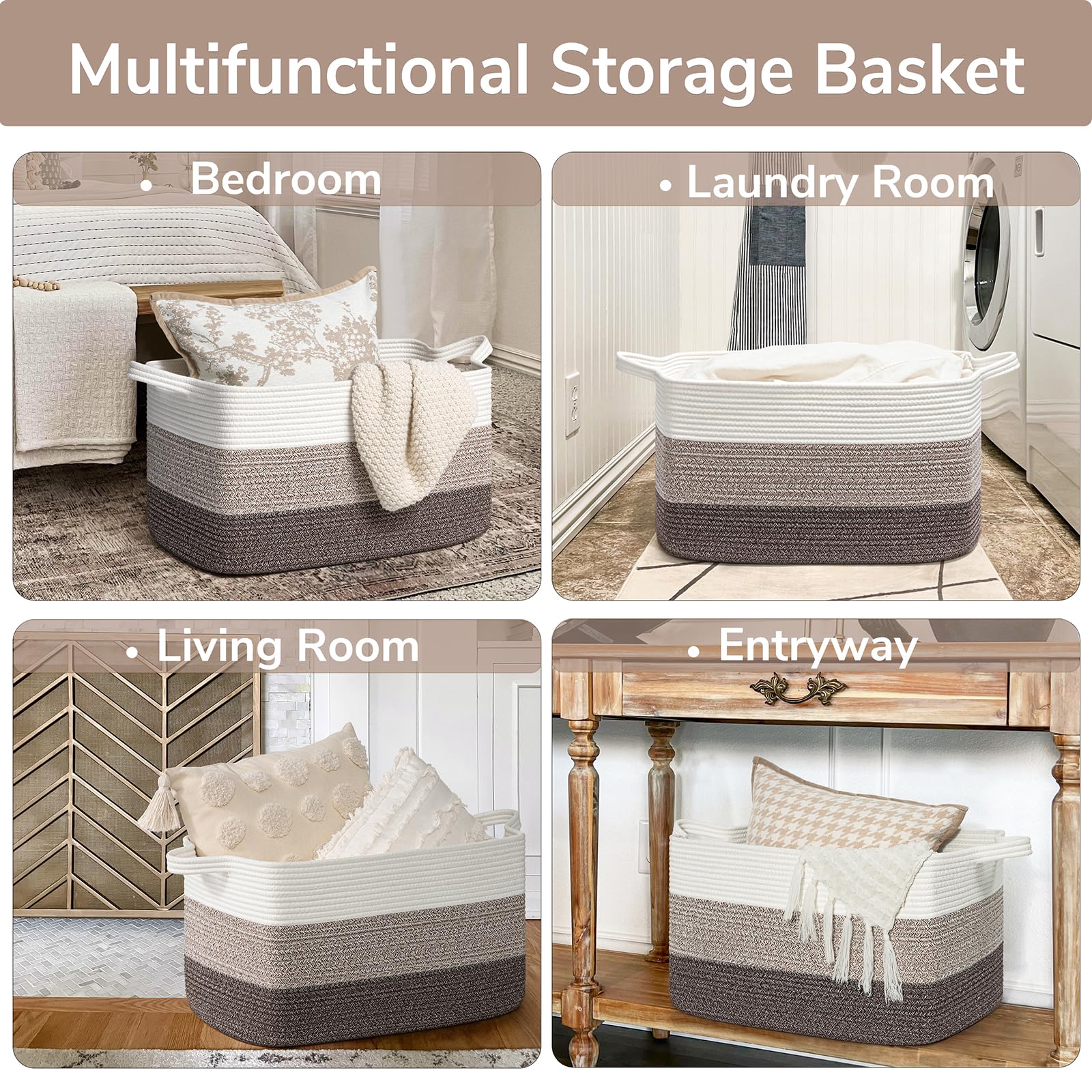 Goodpick foldable storage basket demonstrated for space-saving when not in use