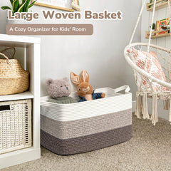 Goodpick storage basket rectangle design placed on a shelf to reduce clutter