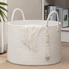 Goodpick laundry basket folded for compact storage and quick reshaping.