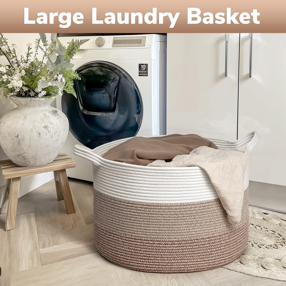 Goodpick laundry basket in-nursery shows neutral color fitting baby rooms.