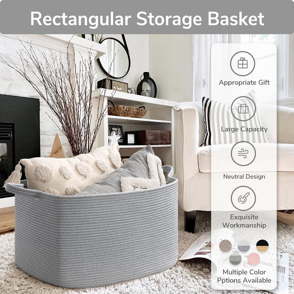 Goodpick nursery-decor basket blends into décor while staying practical for organizing.