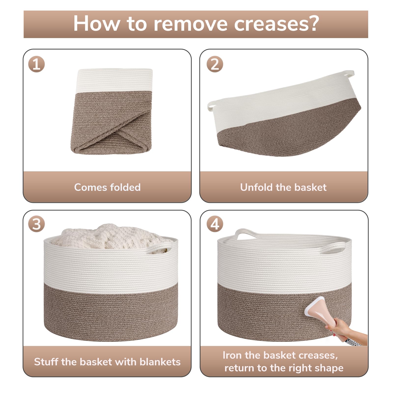 Goodpick room-decor neutral-tone basket adds chic storage.
