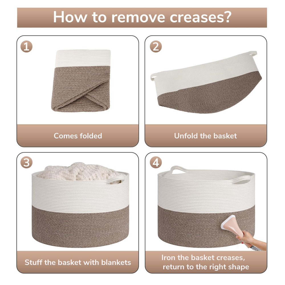 Goodpick room-decor neutral-tone basket adds chic storage.